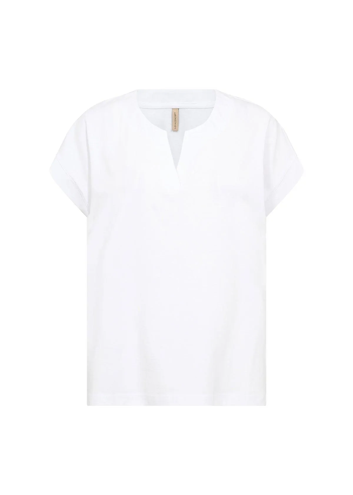 White Tee V Neckline