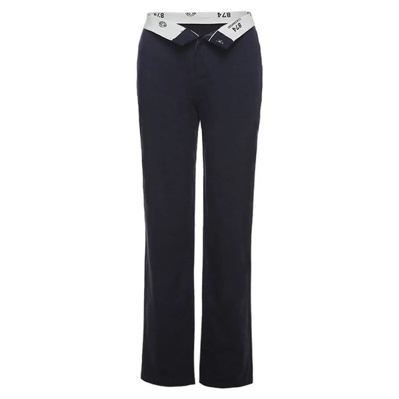 Women Zip Up Low Pants