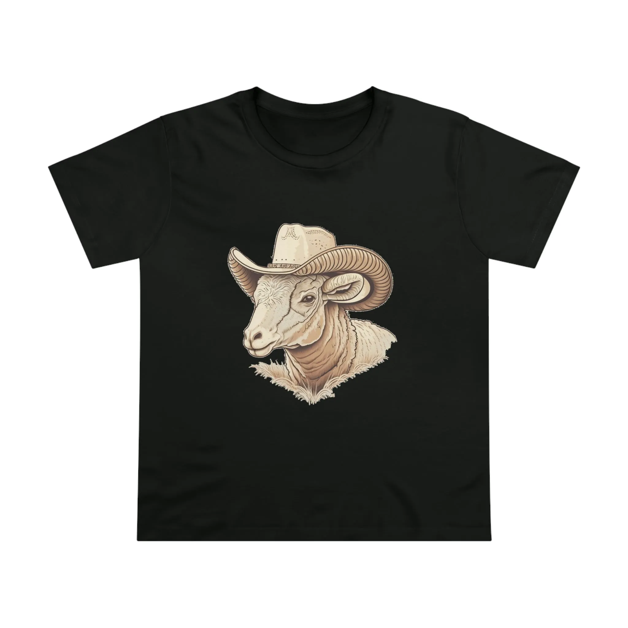 Women’s ram cowboy crew neck t-shirt