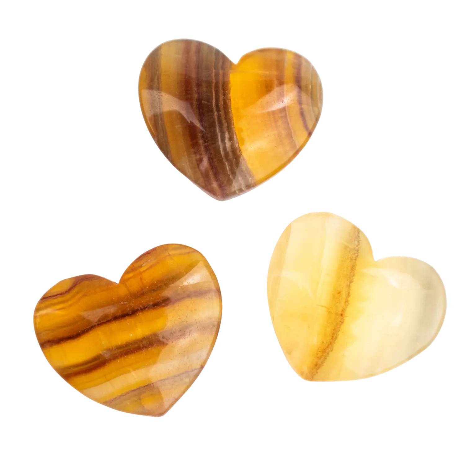 Yellow Fluorite Heart