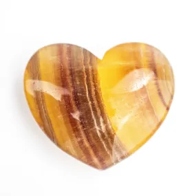 Yellow Fluorite Heart