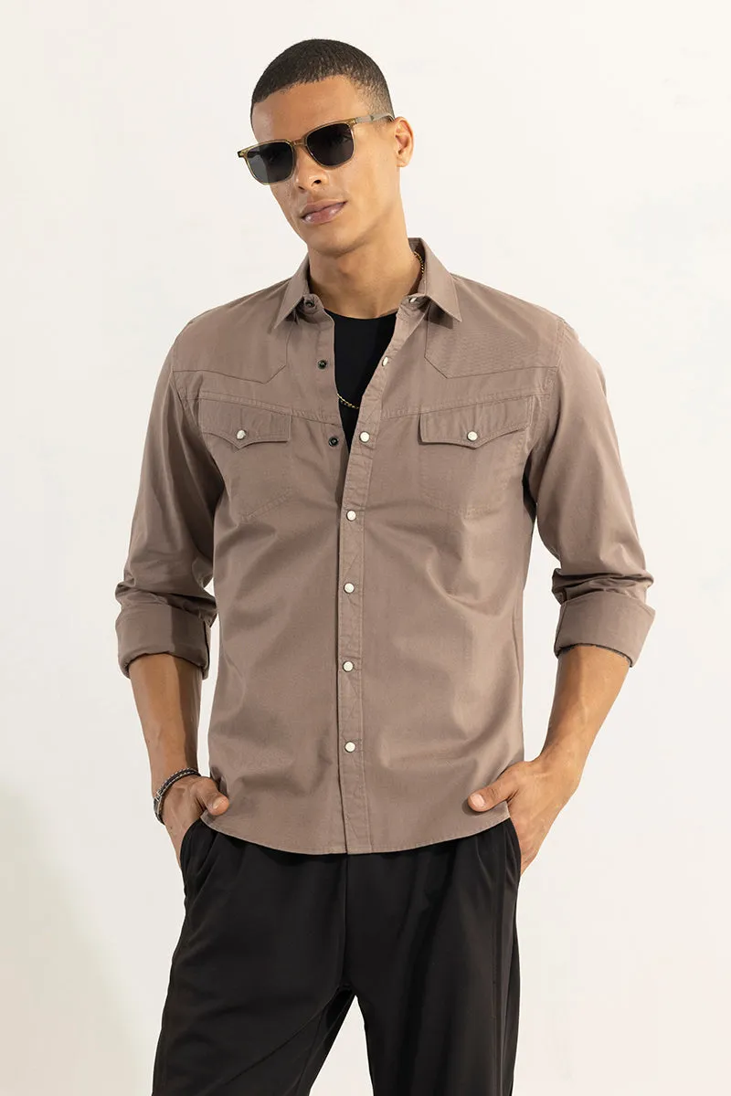 Yolk Style Brown Shirt