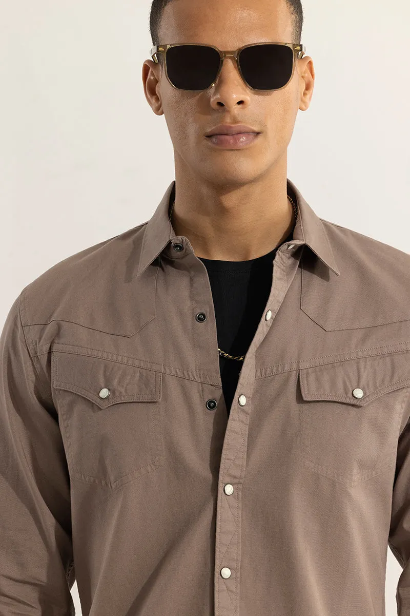 Yolk Style Brown Shirt